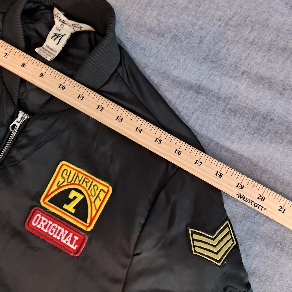 Indigo Rein Bomber Jacket with Patches - 90s trending - Picture 12 of 13